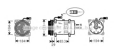 AVA QUALITY COOLING DFK026 Компрессор, кондиционер