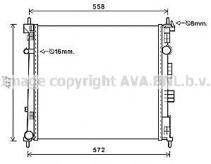 AVA QUALITY COOLING DN2407 Радиатор, охлаждение двигателя