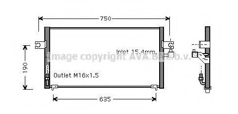 AVA QUALITY COOLING DN5243 Конденсатор, кондиционер