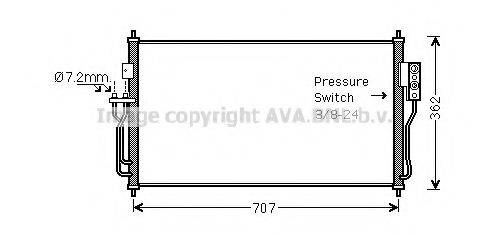 AVA QUALITY COOLING DN5382 Конденсатор, кондиционер