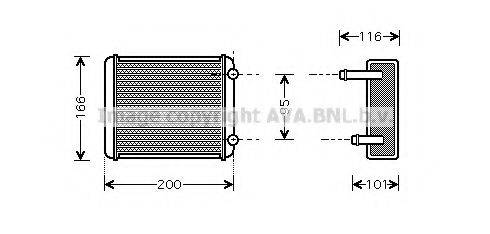 AVA QUALITY COOLING DN6225 Теплообменник, отопление салона