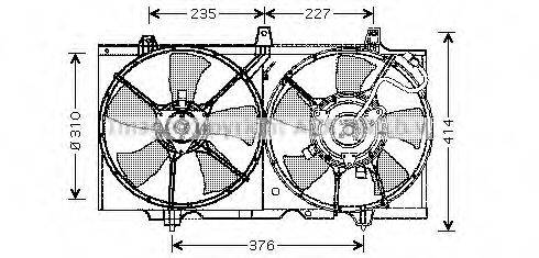 AVA QUALITY COOLING DN7507 Вентилятор, охлаждение двигателя