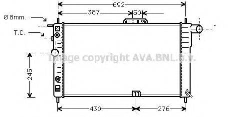 AVA QUALITY COOLING DW2002 Радиатор, охлаждение двигателя