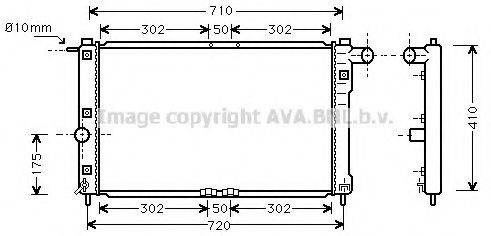 AVA QUALITY COOLING DWA2009 Радиатор, охлаждение двигателя