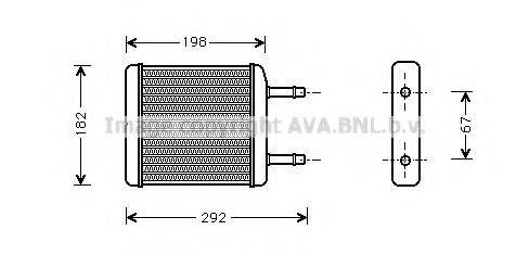 AVA QUALITY COOLING DWA6024 Теплообменник, отопление салона