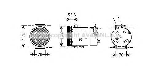 AVA QUALITY COOLING DWK018 Компрессор, кондиционер