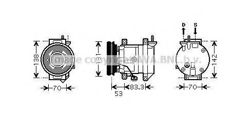 AVA QUALITY COOLING DWK080 Компрессор, кондиционер