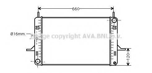 AVA QUALITY COOLING FD2060 Радиатор, охлаждение двигателя