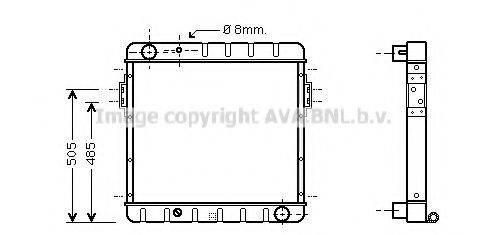 AVA QUALITY COOLING FD2068 Радиатор, охлаждение двигателя