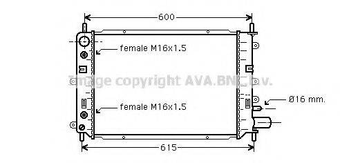 AVA QUALITY COOLING FD2153 Радиатор, охлаждение двигателя