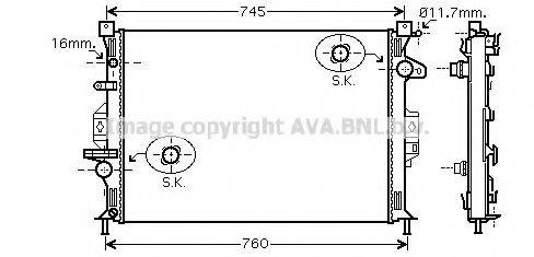 AVA QUALITY COOLING FD2425 Радиатор, охлаждение двигателя