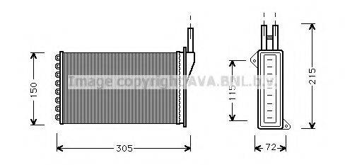 AVA QUALITY COOLING FD6103 Теплообменник, отопление салона