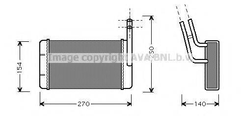 AVA QUALITY COOLING FD6132 Теплообменник, отопление салона