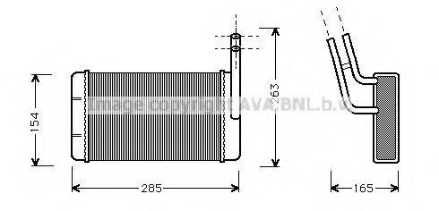 AVA QUALITY COOLING FD6136 Теплообменник, отопление салона