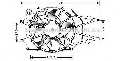 AVA QUALITY COOLING FD7508 Вентилятор, охлаждение двигателя