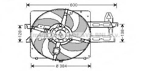 AVA QUALITY COOLING FD7534 Вентилятор, охлаждение двигателя