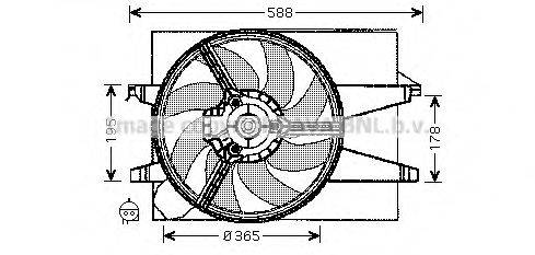 AVA QUALITY COOLING FD7542 Вентилятор, охлаждение двигателя