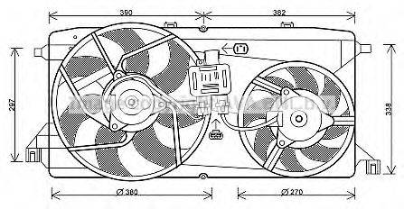 AVA QUALITY COOLING FD7543 Вентилятор, охлаждение двигателя