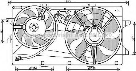 AVA QUALITY COOLING FD7549 Вентилятор, охлаждение двигателя