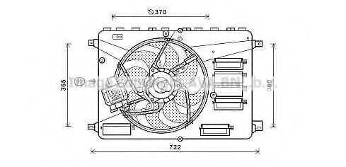 AVA QUALITY COOLING FD7554 Вентилятор, охлаждение двигателя