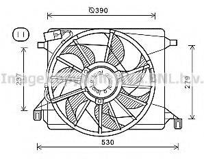 AVA QUALITY COOLING FD7560 Вентилятор, охлаждение двигателя