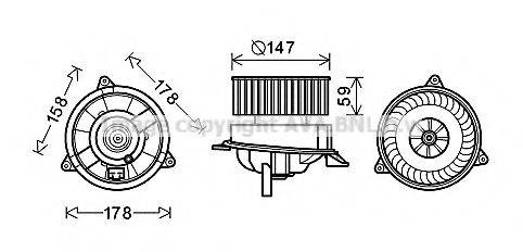 AVA QUALITY COOLING FD8495 Электродвигатель, вентиляция салона