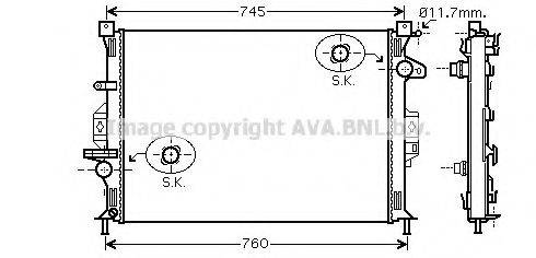 AVA QUALITY COOLING FDA2422 Радиатор, охлаждение двигателя