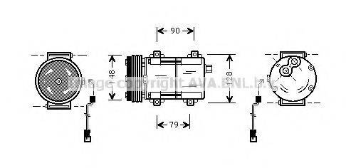 AVA QUALITY COOLING FDAK277 Компрессор, кондиционер