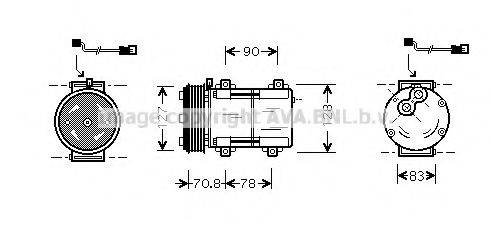 AVA QUALITY COOLING FDAK281 Компрессор, кондиционер