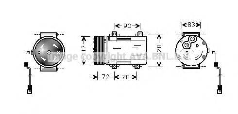 AVA QUALITY COOLING FDAK285 Компрессор, кондиционер