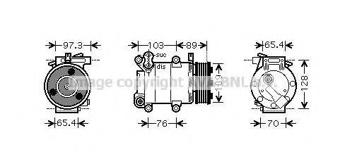 AVA QUALITY COOLING FDAK391 Компрессор, кондиционер