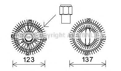 AVA QUALITY COOLING FDC447 Сцепление, вентилятор радиатора