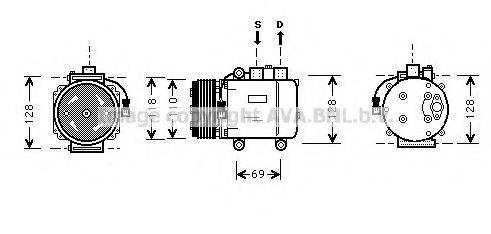 AVA QUALITY COOLING FDK045 Компрессор, кондиционер