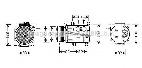 AVA QUALITY COOLING FDK171 Компрессор, кондиционер