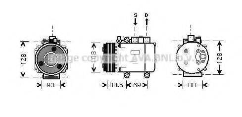 AVA QUALITY COOLING FDK174 Компрессор, кондиционер
