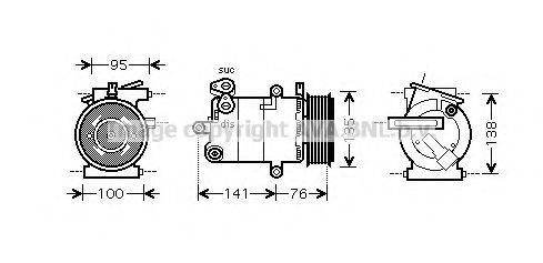AVA QUALITY COOLING FDK417 Компрессор, кондиционер