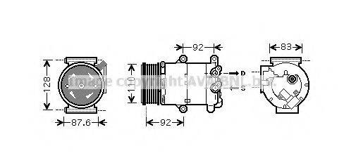 AVA QUALITY COOLING FDK477 Компрессор, кондиционер