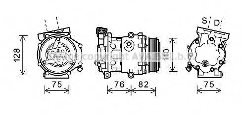 AVA QUALITY COOLING FDK479 Компрессор, кондиционер