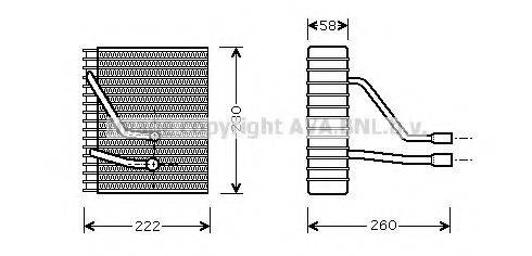 AVA QUALITY COOLING FDV330 Испаритель, кондиционер