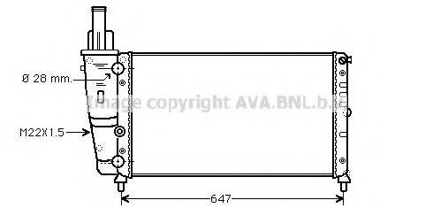 AVA QUALITY COOLING FT2140 Радиатор, охлаждение двигателя