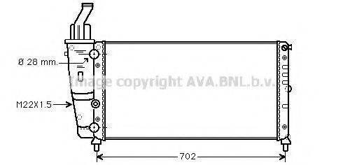 AVA QUALITY COOLING FT2200 Радиатор, охлаждение двигателя