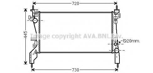 AVA QUALITY COOLING FT2385 Радиатор, охлаждение двигателя