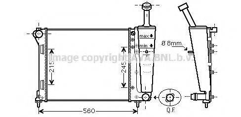 AVA QUALITY COOLING FT2404 Радиатор, охлаждение двигателя