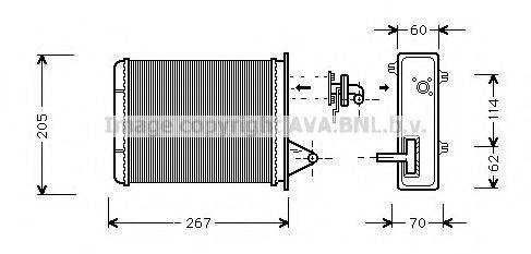 AVA QUALITY COOLING FT6089 Теплообменник, отопление салона