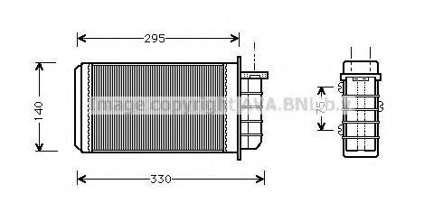 AVA QUALITY COOLING FT6183 Теплообменник, отопление салона