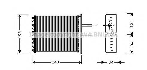 AVA QUALITY COOLING FT6193 Теплообменник, отопление салона