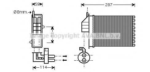 AVA QUALITY COOLING FT6259 Теплообменник, отопление салона