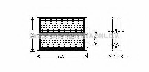 AVA QUALITY COOLING FT6325 Теплообменник, отопление салона