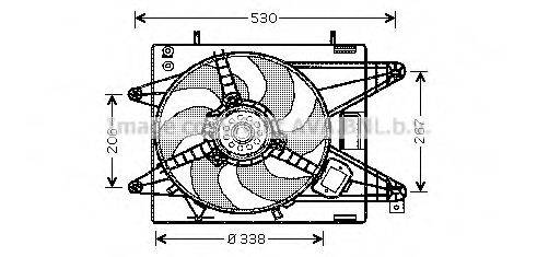 AVA QUALITY COOLING FT7510 Вентилятор, охлаждение двигателя