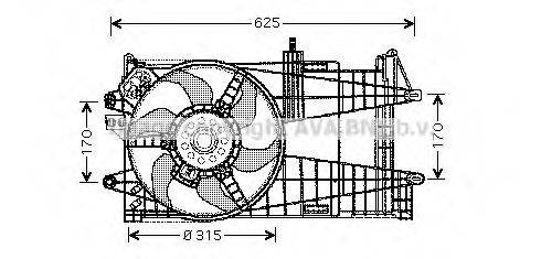 AVA QUALITY COOLING FT7523 Вентилятор, охлаждение двигателя